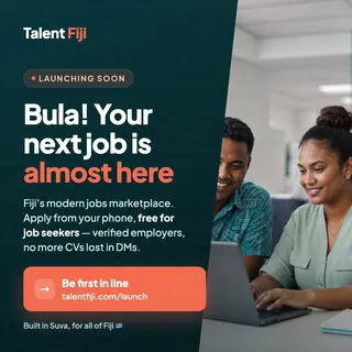 Talent Fiji post: Teaser before launch: your next job is almost here