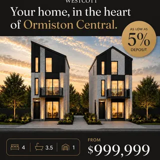 Westcott Developments post: Your home, in the heart of Ormiston Central: two new homes with the from price